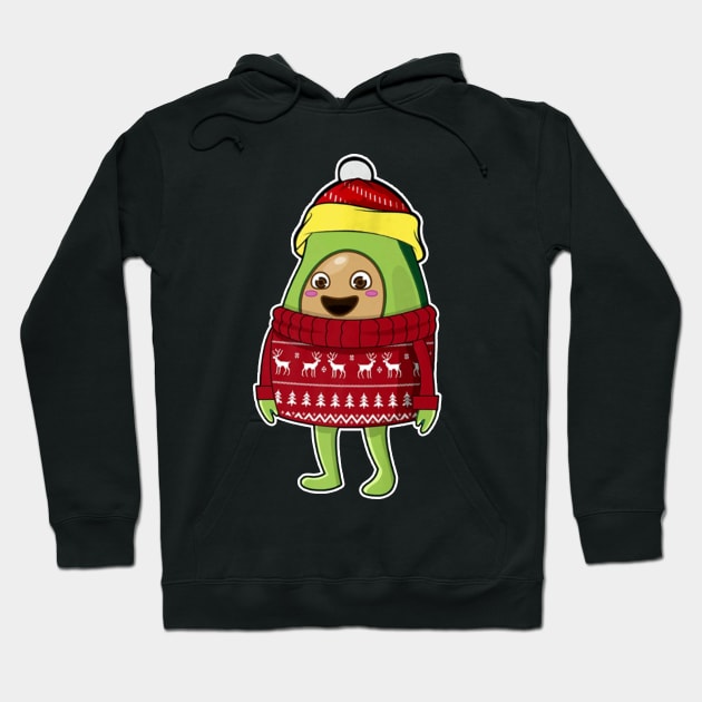 Avocado Santa Hat For Vegetarian Christmas Hoodie by Danielsmfbb